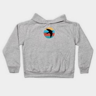 Swallow bird, the flight virtuoso, vintage for birds lovers Kids Hoodie